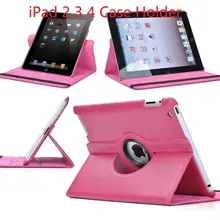 

Leather Swivel Case Compatible For Apple iPad 2 3 4 360-Degree Hot Pink Cover PU Briefcase Business Sleeve Extended Bag Holder