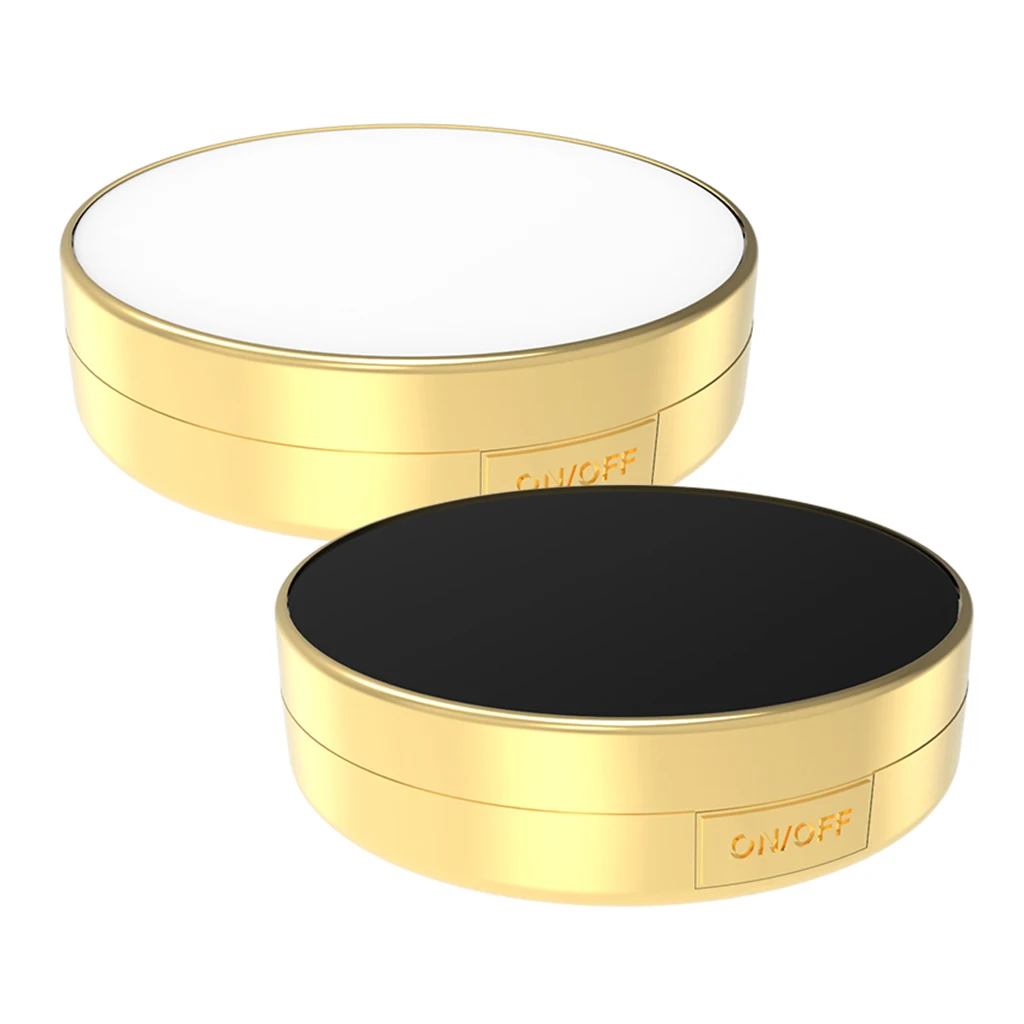 Round Compact Makeup Mirror with Led Light 1X 10X Magnification for Purse Travel Bag Home Office Mirror