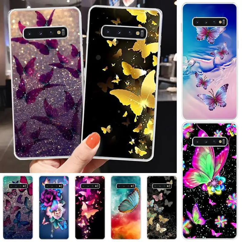 

LJHYDFCNB Fantasy butterfly DIY Luxury Phone Case For Samsung S6 S7 S7 edge S8 S8 Plus S9 S9 Plus S10 S10 plus S10 E(lite)