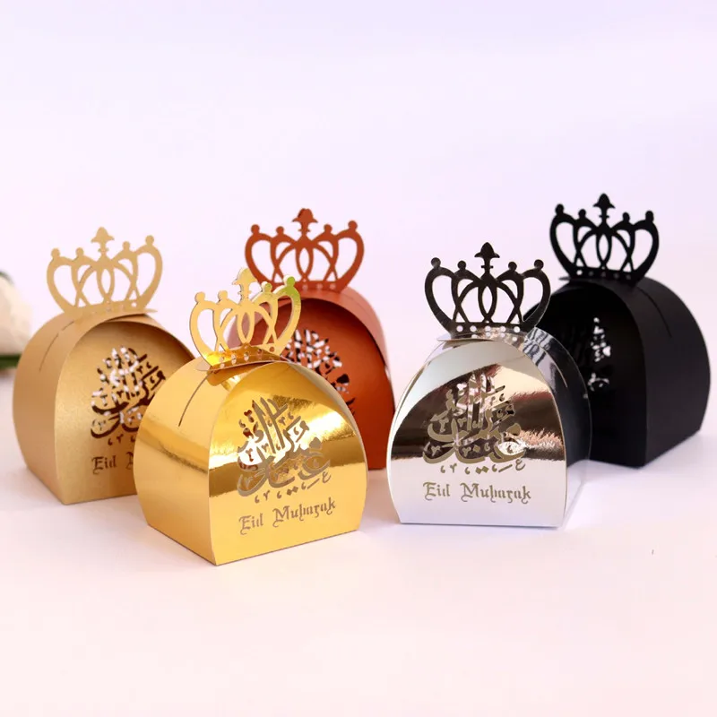 10pcs Gold Ramadan Kareem Decoration Eid Mubarak Candy Dragee Gift Box Party Favor Al-fitr Decor | Дом и сад