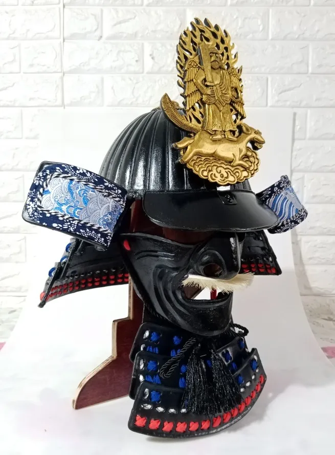 Wearable Japanese samurai armor helmets cosplay party decoration hats