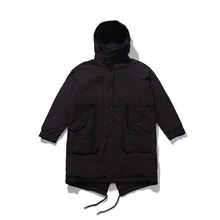 VIISHOW2019 Зимний мужской пуховик, Брендовое Мужское пальто с капюшоном, молодежное пальто средней длины