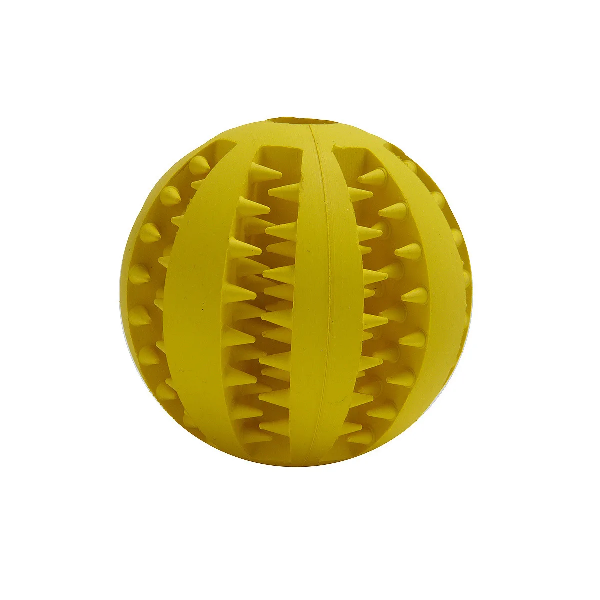 5/7 см игрушки для собак, Забавный интерактивный эластичный шарик, жевательная игрушка для чистки зубов собаки, шарики еды, очень жесткий резиновый мяч - Цвет: Yellow