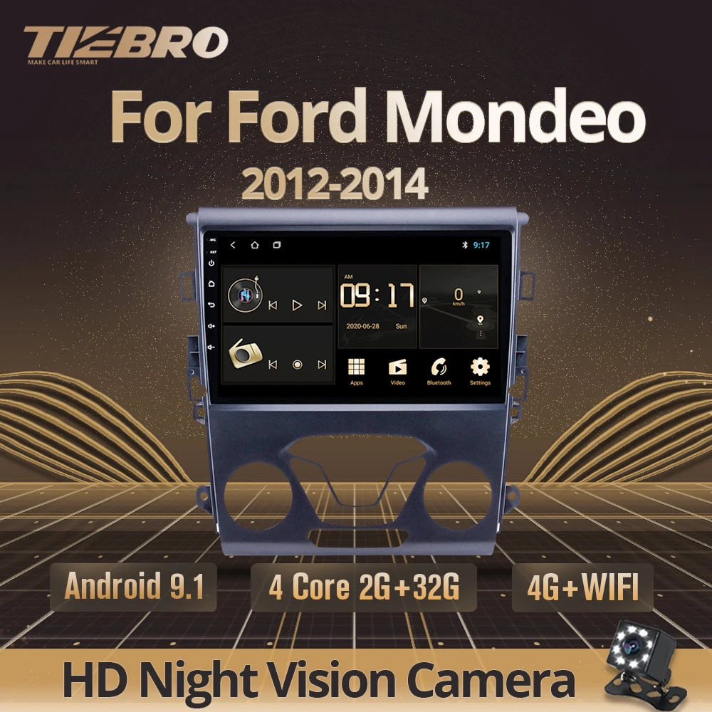 TIEBRO 2DIN Android 9 0 автомобильное радио для Ford Mondeo 2012 2013 2014 мультимедийный плеер с