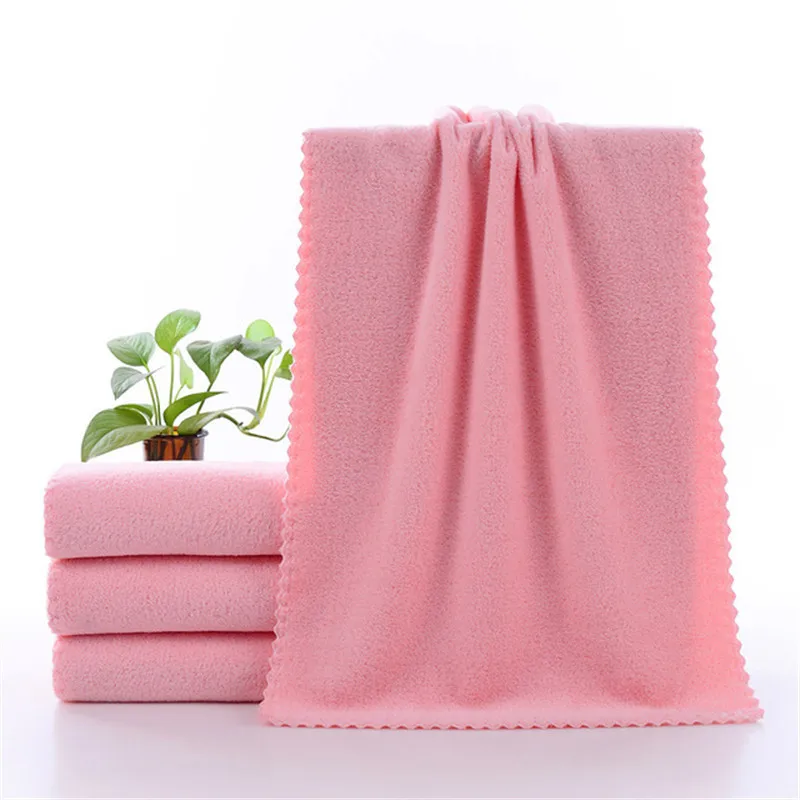6 Colors Plain Hand Towel Coral Fleece Cleaning Towel Coral Velvet Soft Microfiber Hand Towel 35x75cm 4