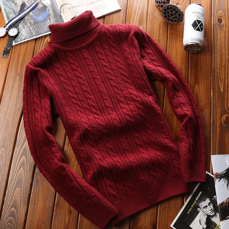 2019Fashion mens Wool Button Sweaters Men's Thick white&gray turleneck pullover korean full sleeves slim solid mens sweaters 2019Fashion mens Wool Button Sweaters Men's Thick white&gray turleneck pullover korean full sleeves slim solid mens sweaters