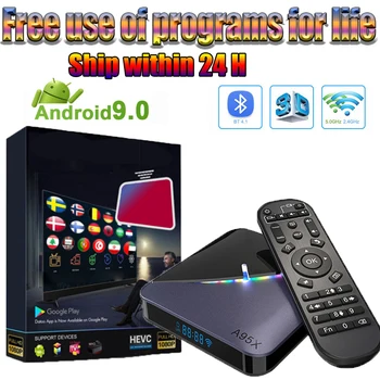 

A95X F3 Android 9.0 TV Box RGB Light Latest Amlogic S905X3 Chip Wifi BT Set Top Box YouTube 8K Netflix Plex Tv Box smart tv box