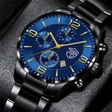 Fashion Mens Business Watches Luxury Stainless Steel Quartz Wrist Watch Men Sport Leather Watch Luminous Clock relogio masculino