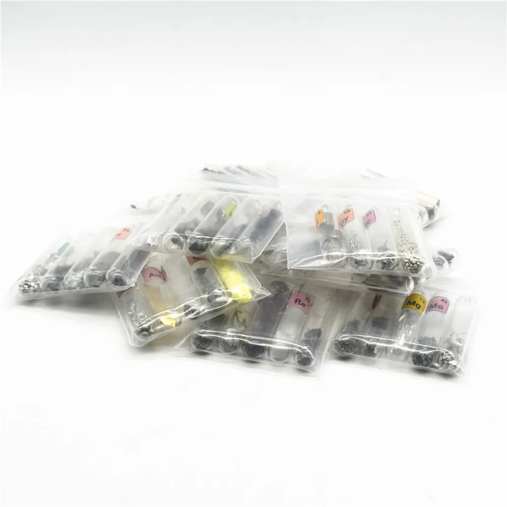 US $257.59 54 Types Of Elements Samples For Element Periodic Table Au Ag Pr W Sm Gold Super Set Glass Sealed For Collection Display Show O
