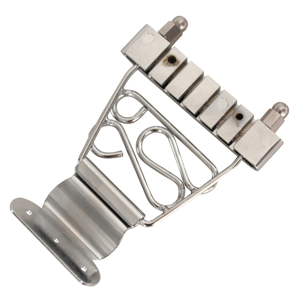 Short  Tailpiece 6-string Guitar Bridge Archtop Jazz Guitars Chrome