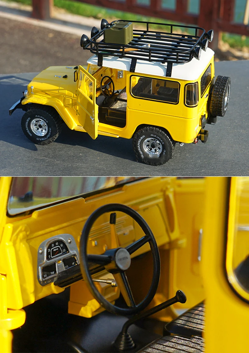 1:18 Масштаб 1977 Rand Cool Road Ze литье под давлением Land Cruiser модель сплава FJ40 внедорожник Металлический Игрушечный Автомобиль коллекция подарки для детей