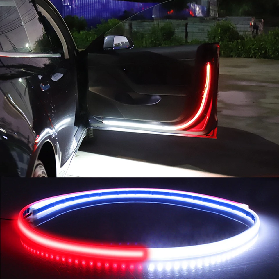 Car Door Decoration Welcome Light Strips Strobe Flashing Lights Safety 12v 120cm Led Opening Warning Led Ambient Lamp Strip Auto - Decorative & Strips - AliExpress