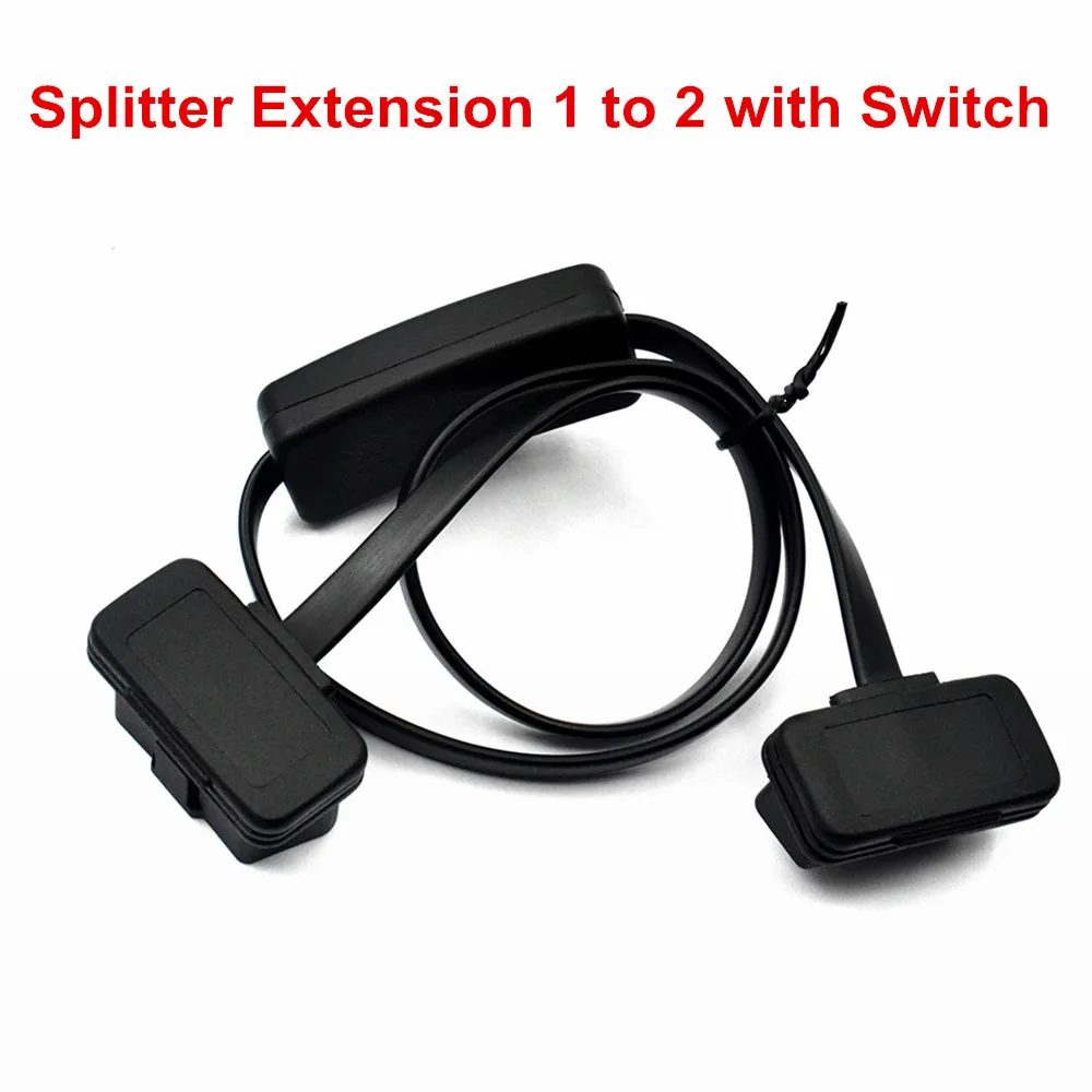 auto inspection equipment Dual Female Y Splitter Elbow 16Pin OBD 2 Extender ODB OBD2 Cable 16 Pin Male To Female Flat Noodle OBD2 Extension Cable car inspection equipment for sale Code Readers & Scanning Tools