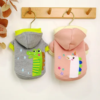 

Pink Green Colors Pet Dog Sweaters for Autumn and Winter Two Feet Dog Clothes with Hat for Small Puppy Dog Sweater Dog Costume