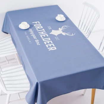 

Thickened deer rectangular table cloth dining room desk dinner cloth cover towel round tablecloth linen cotton home antependium