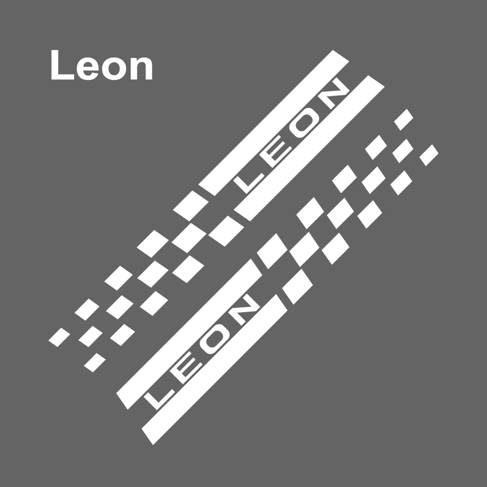 For Leon Авто боковой Декор B столб автомобильные наклейки для сиденья Leon Ibiza FR Arona Ateca автомобильный Стайлинг формовочная отделка Светоотражающие ПВХ аксессуары - Название цвета: For Leon