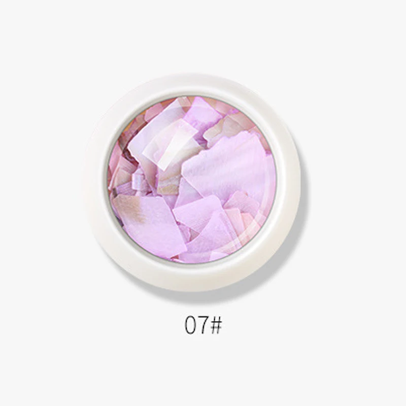 Q01664 1 коробка для украшения ногтей 3D блестящая жемчужная оболочка ломтик хлопья камешки для дизайна ногтей Подвески Блестки Советы Маникюр Аксессуары - Цвет: Q01664