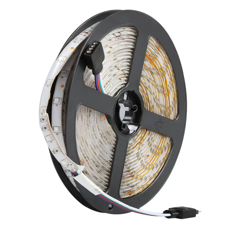 

5M 300Leds 3528 Smd Rgb Led Light Strip + 24 Key Ir Remote Controller Non-Waterproof Dc12V 60Leds/M Flexible Lighting Ribbon Tap