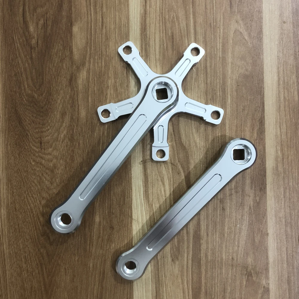 Fixed gear Single Speed Track Cranks Crankset 165mm 44t Silver