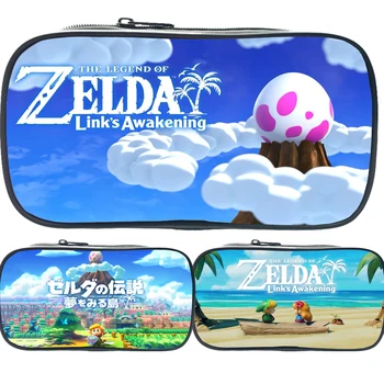 

Newest Hot Game The Legend of Zelda Pencil Case Students Boys Girls Stationery Bag Link's Awakenin High Quality Pencil Holder
