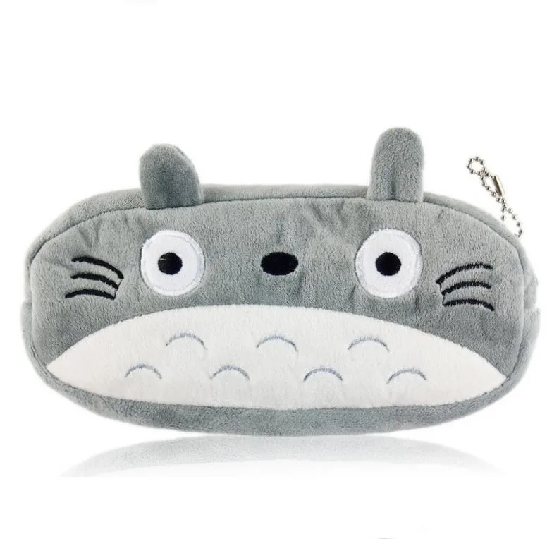 1 Pcs Kawaii популярная косметичка 20 см примерно Тоторо плюшевая сумка косметичка кошелек на молнии сумка для монет канцелярский дизайн брелок - Цвет: 1 Pcs
