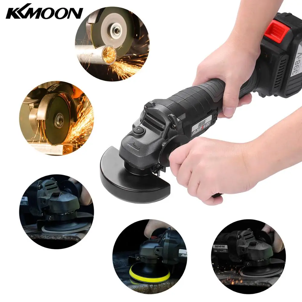 

18V Brushless Angle Grinder Tool Electric Cordless Metal Cutter Variable Speed Grinding Machine with Side Handle Tool Only