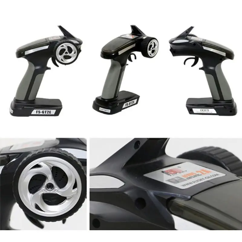 

FS-GT2E AFHDS 2A 2.4G 2CH Radio System Transmitter for RC Car Boat with FS-A3 Receiver Y51E