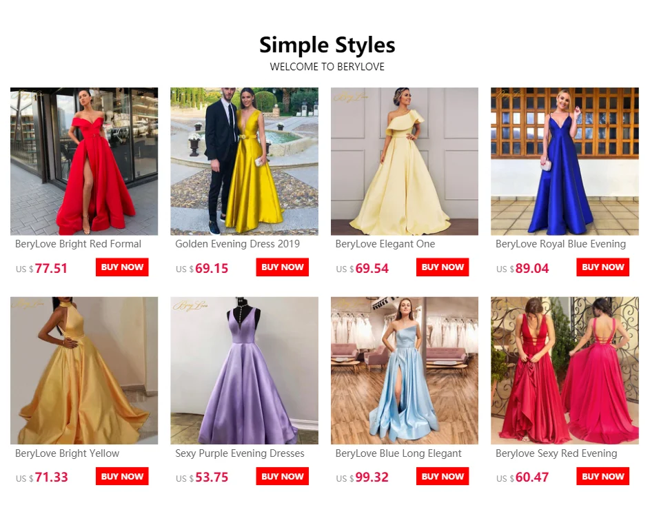 bright blue evening dress