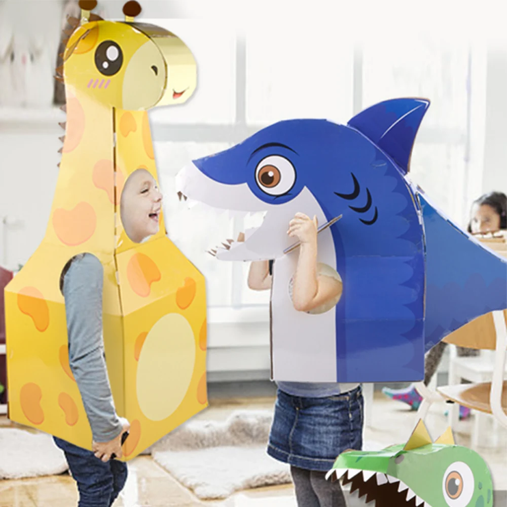 

Animals Paper Model Toys Kids Educational Handmade DIY Manual Creative Toy Party Show Props Decorate Image Gift For Children