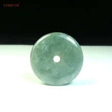 CYNSFJA настоящий Сертифицированный Природный сорт бирманский жадеит амулет с пряжкой мира нефритовый кулон ледяной зеленый высокое качество лучшие подарки
