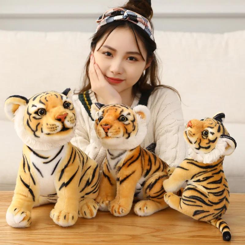 Peluche douce animaux sauvages Jungle Safari jouets tigres 15cm