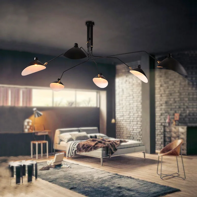 

Nordic Ceiling Lamp Designer's Ceiling Lighting Duckbill Replica Rotating Dining Room Lighting Lamps White/Black Plafonnier