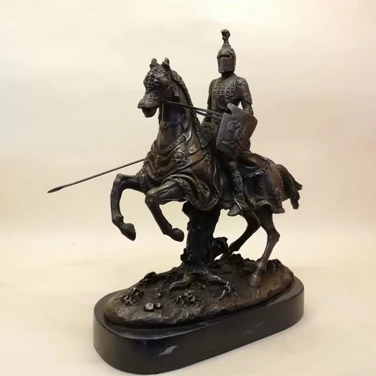 Скульптура Chivalry Броня на шлем с лошадью европейская средневековая эпоха
