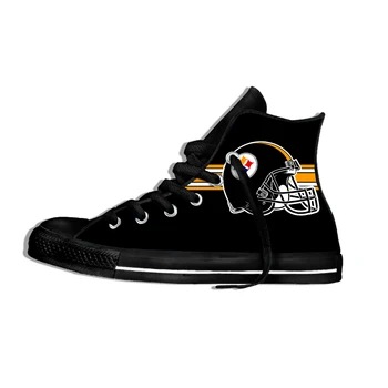 

2019 New Arrival 3D Printed Casual Breathable Shoes Pittsburgh Style Hot Fashion Lightweight High Top Sneakers