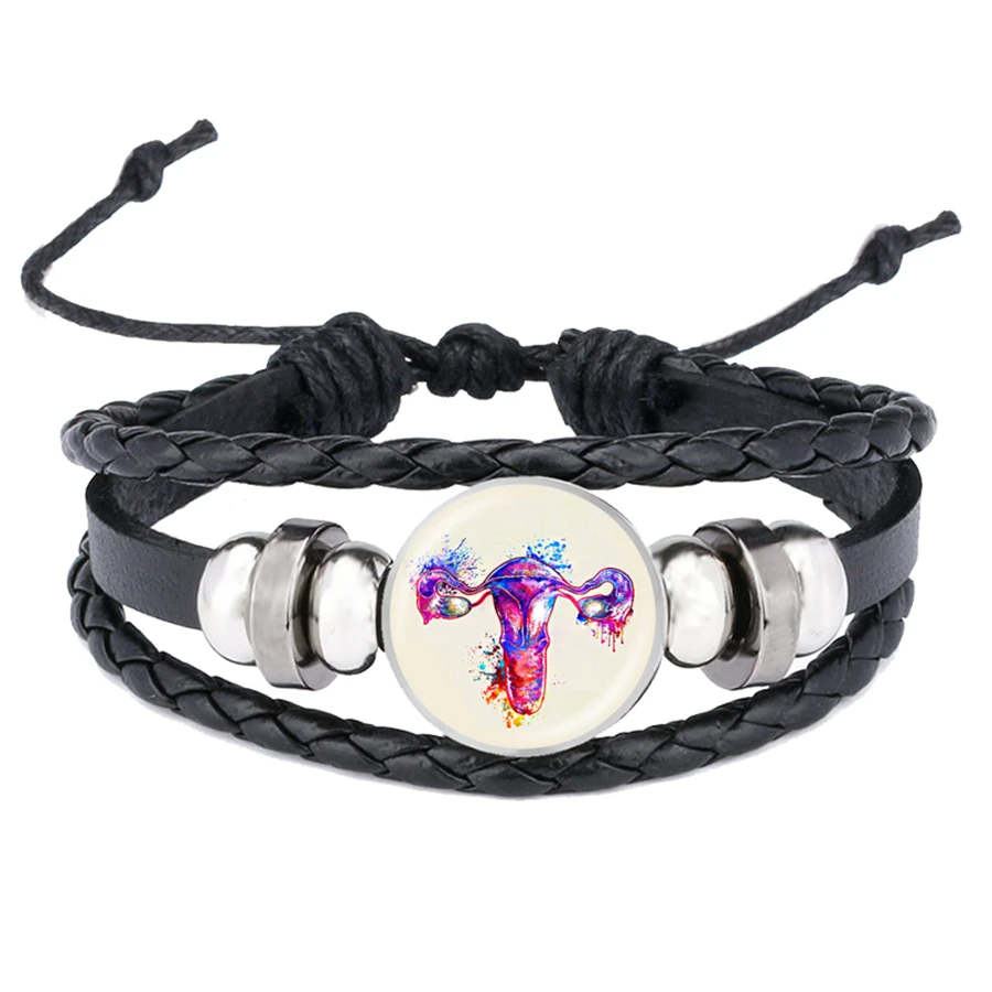 Female Uterus Bracelets Care Health Womb Bangles Doctor Nurse Medical Student Jewelry Gift Women' Rights Feminist Gifts | Украшения и