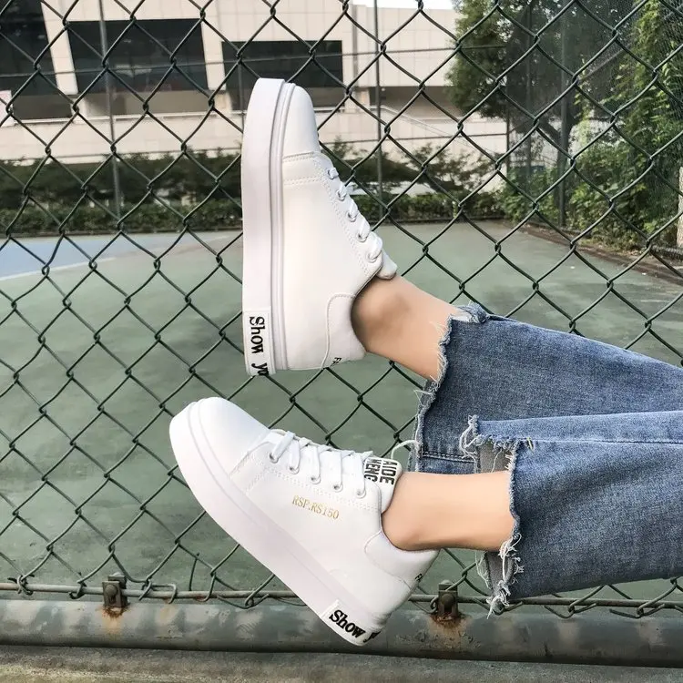 

Korean-style 2019 Spring New Style Thick Bottomed round-Toe Lace-up Shoes Flat Anti-slip Versatile Outer Wear Students Casual Bo