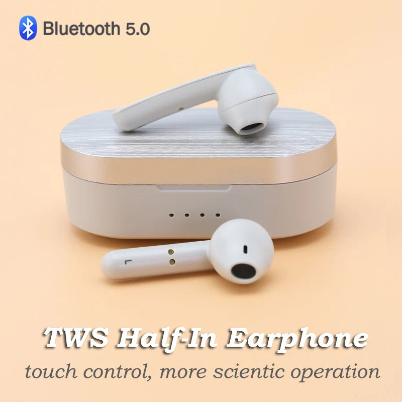 Мини наушники TWS 5 0 с поддержкой Bluetooth умное сенсорное управление полувкладыши