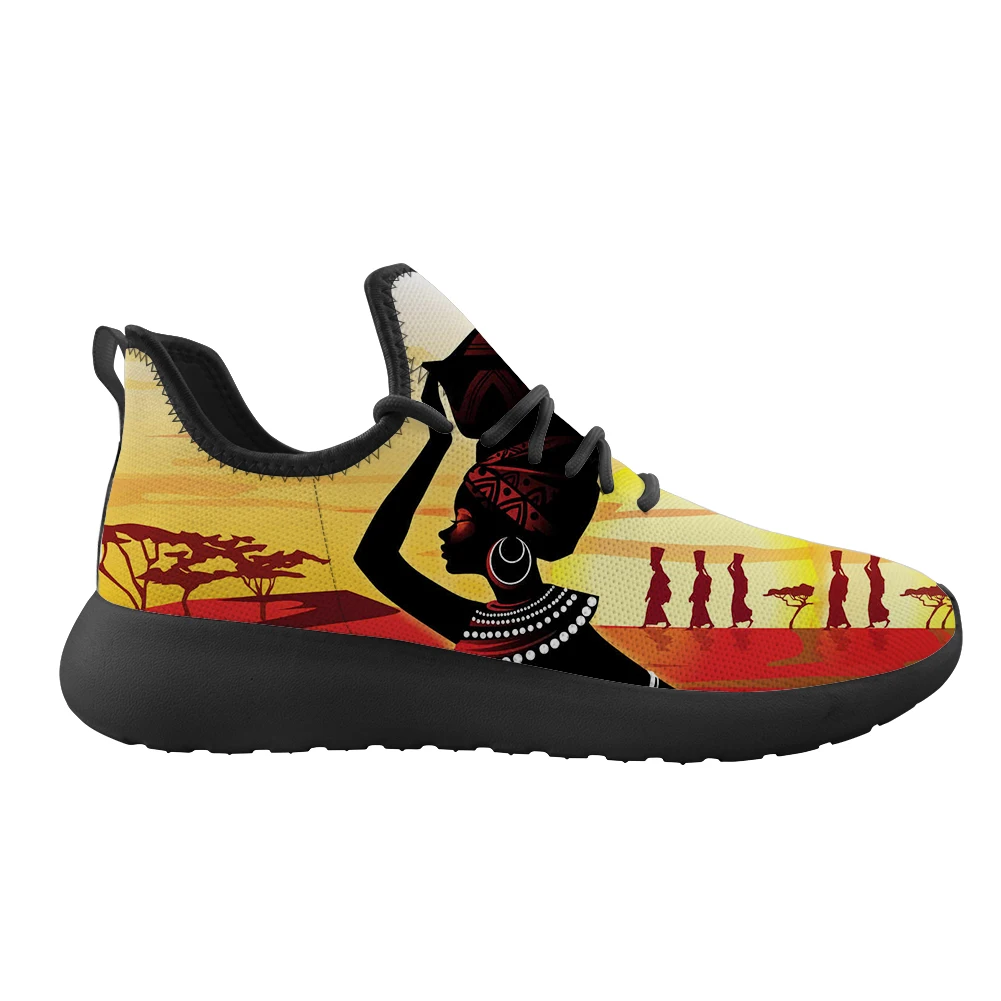 

2020 Women Spring Summer Loafers Traditional African Print Flat Causal Shoes Ladies Vintage Platform Footwear Custom Sneakers