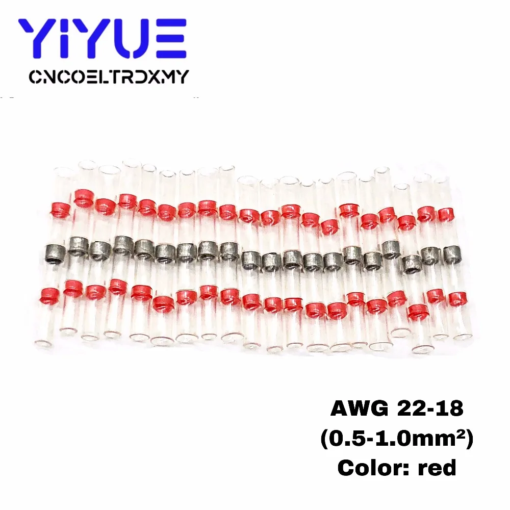 20pcs SST-S21 Heat Shrink Butt Wire Connectors Waterproof Solder Seal Tinned Copper Electrical Wire Cable Splice Terminals (3)