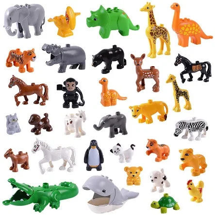 

Animal Model Series Building Blocks Original Big Large Particles Bricks Accessory Toys Deer Panda Elephant Penguin Giraffe Tiger