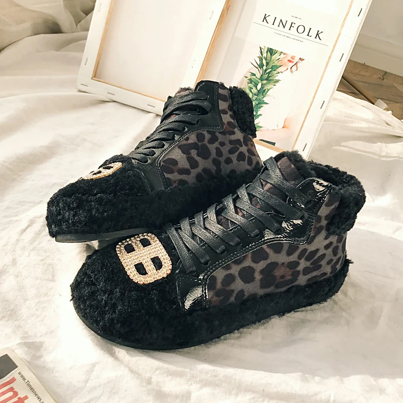 Классические женские зимние ботинки; замшевые ботильоны; женские теплые ботинки на меху с плюшевой стелькой; Высококачественная прогулочная обувь; Botas Mujer; ghnb I1-09 - Цвет: black Button