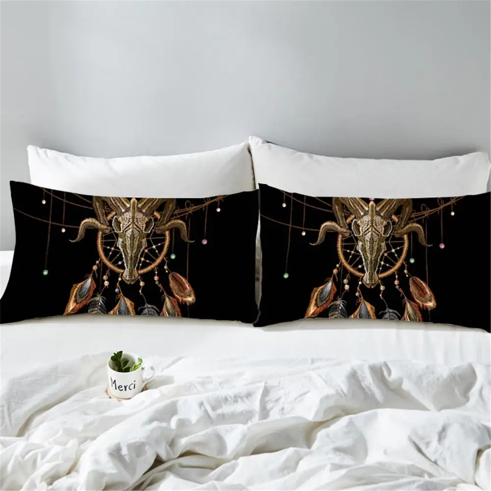 

50X90CM Dreamcatcher Pillow Case Deer Colorful Feather Square Pillowcase Watercolour Sofa Throw Pillows Home Decor