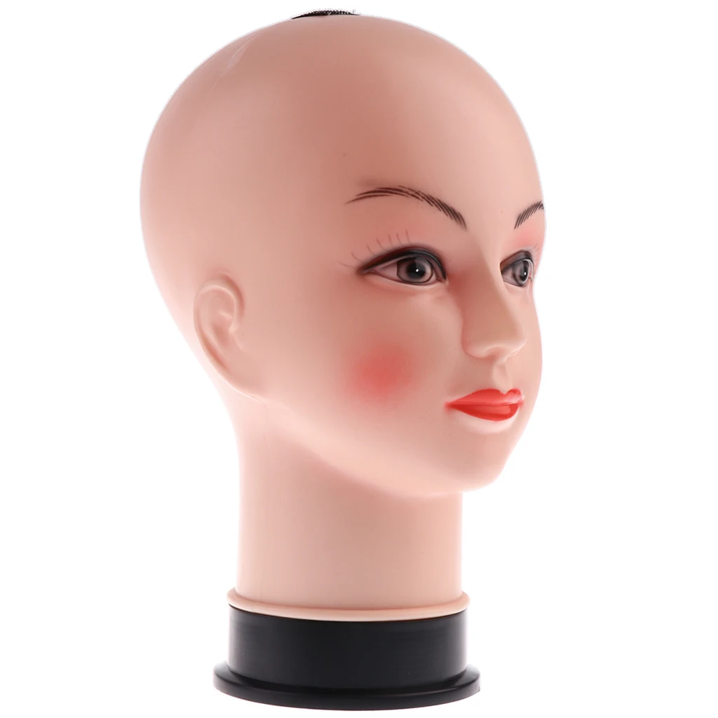 Skin Color Pretty Makeup Female Mannequin Head Wig Hat Glasses Display Stand Skin Color Pretty Makeup Female Mannequin Head Wig Hat Glasses Display Stand