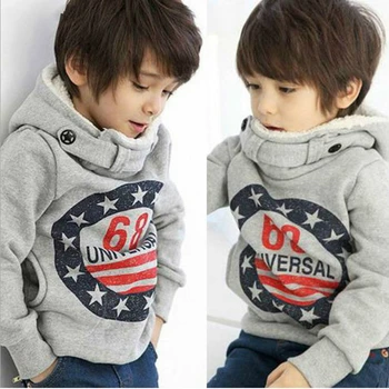 

Benemaker Children Fleece Sweatshirts For Boy Girl Long Sleeve Kids Thick Pullover For Winter Autumn Baby Hooded Sweaters YJ121