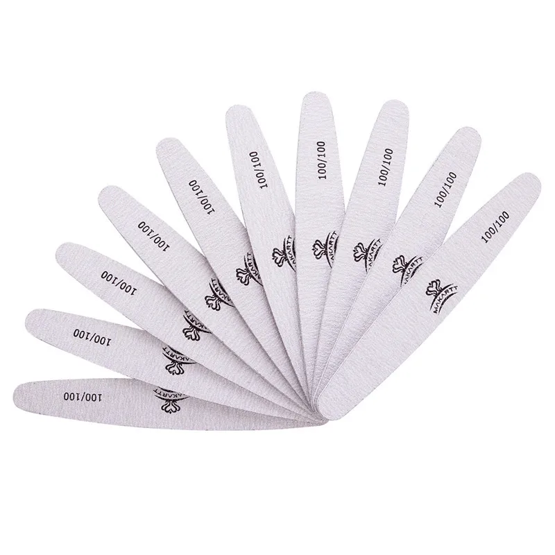 Пилки для ногтей MAKARTT Zebra 100/100 абразивные пилки для ногтей моющиеся двухсторонние пилки для ногтей 10 шт. пилка для ногтей G0254