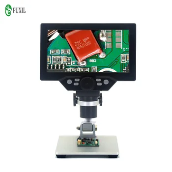 

G1200 digital electronic LCD continuous video with zoom 12MP portable microscope Welding microscope with 8 LEDs