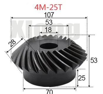 

4M-25Teeths Inner Hole: 18mm Precision Spiral Bevel Gear Spiral Bevel Gear 1.8G