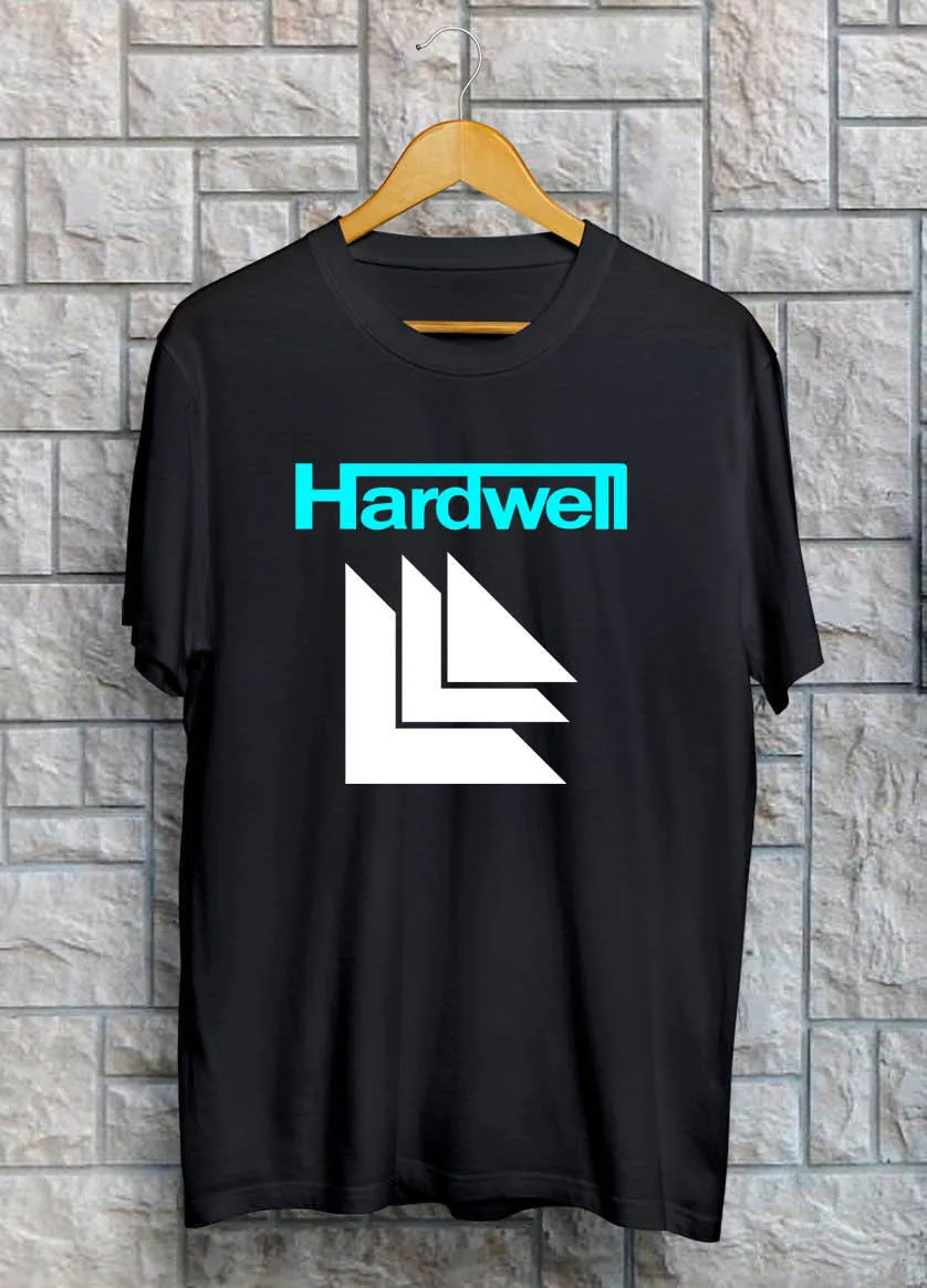 Nueva Camiseta de algodón de manga corta para Dj Hardwell con Logo de  musica en blanco y negro tallas S 3Xl 018308 gratis|Camisetas| - AliExpress