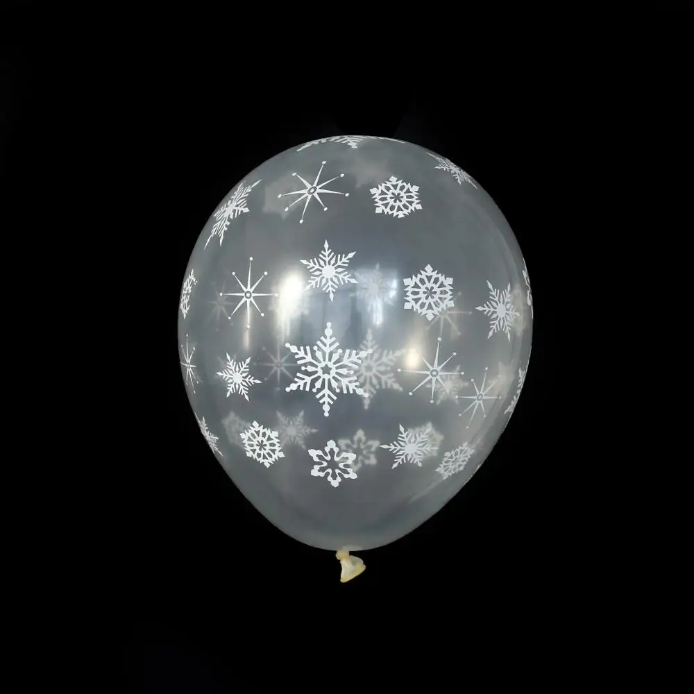 10 шт. 12 дюймов Смешанные шары в виде снежинок хромированные гелиевые шары рождественские новогодние вечерние украшения прозрачные снежинки
