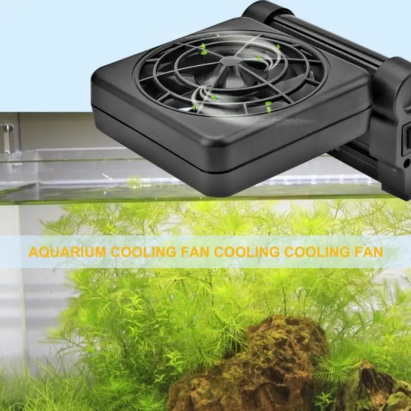 

Aquarium Cooling Fan Quiet Multi-angle Temperature Control Fish Tank Cooler Cooling Fans Fish Marine Ponds 360 Rotating Mounter